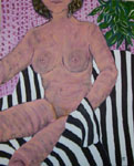 Nude with Striped Shawl
